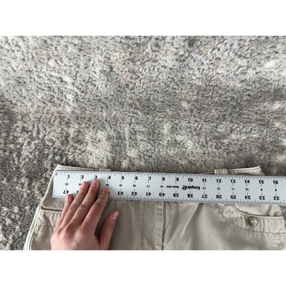 Ann Taylor Size 6 Cropped Button Straight Leg Pants Gray Zip Casual Pockets - Picture 4 of 10